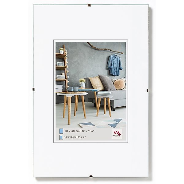 walther design Rahmenlose Bildhalter 20x30 cm Antireflexglas RB030A günstig online kaufen