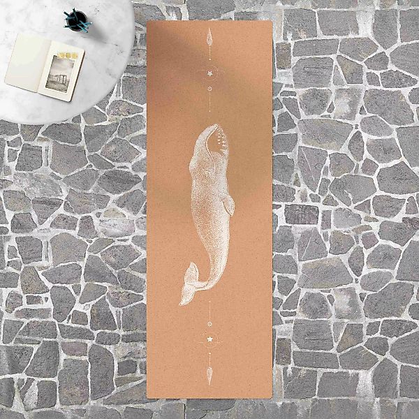 Kork-Teppich Vintage Grönlandwal Weiß günstig online kaufen