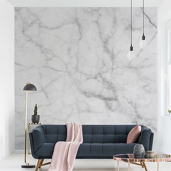 Bilderdepot24 Vliestapete Marmorn Bianco Carrara Steinoptik günstig online kaufen