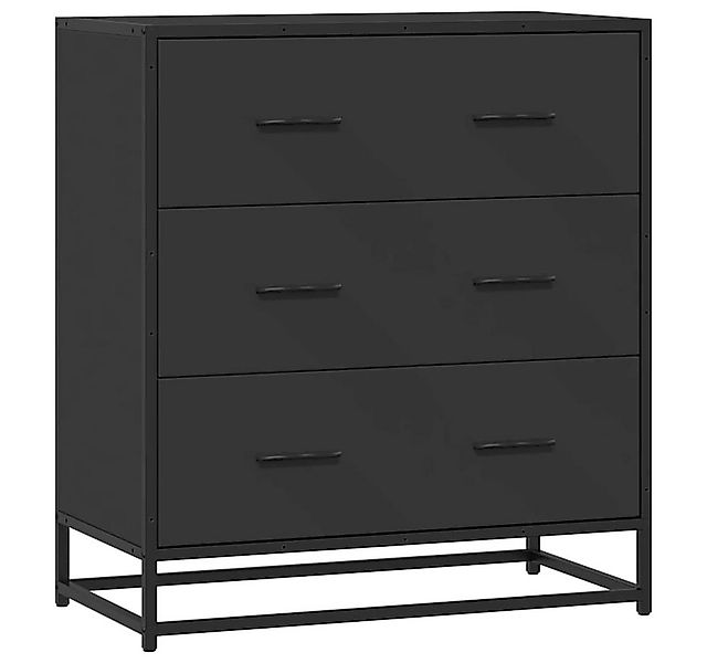 vidaXL Sideboard Sideboard Schwarz 68x35x76 cm Holzwerkstoff und Metall (1 günstig online kaufen