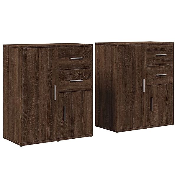 vidaXL Sideboards 2 Stk Braun Eichen-Optik 60x31x70 cm Holzwerkstoff 327656 günstig online kaufen