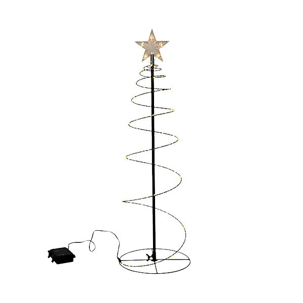 Spetebo LED Dekofigur Spiral Lichterbaum schwarz günstig online kaufen