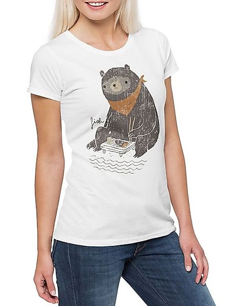 Urban Backwoods Print-Shirt Sushi Bear Damen T-Shirt Love Liebe Bär Kock Ch günstig online kaufen