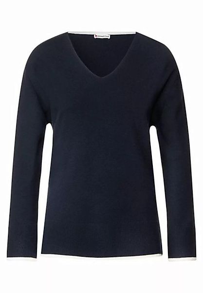STREET ONE Sweatshirt LTD QR v-neck sweater w. slit günstig online kaufen