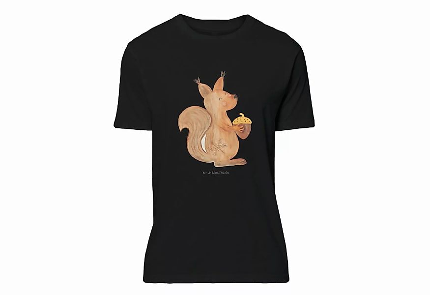 Mr. & Mrs. Panda T-Shirt Eichhörnchen Weihnachtszeit - Schwarz - Geschenk, günstig online kaufen