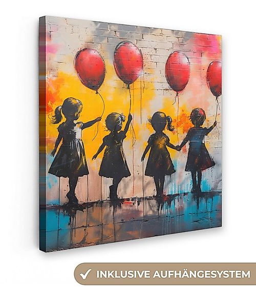 OneMillionCanvasses® Leinwandbild Graffiti - Kinder - Straßenkunst - Luftba günstig online kaufen