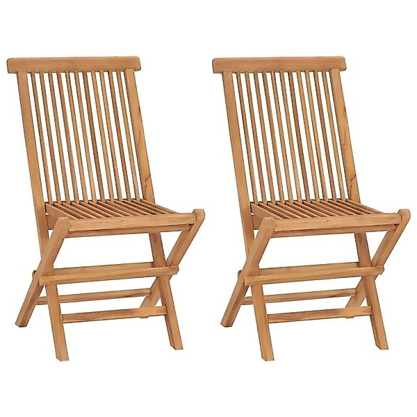vidaXL Klappbare Gartenstühle 2 Stk Massivholz Teak 315441 günstig online kaufen
