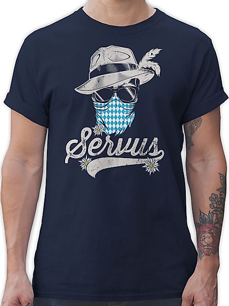 Shirtracer T-Shirt Servus Totenkopf Bayern Edelweiß günstig online kaufen