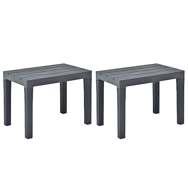 vidaXL Gartenbank Gartenbänke 2 Stk. Anthrazit günstig online kaufen