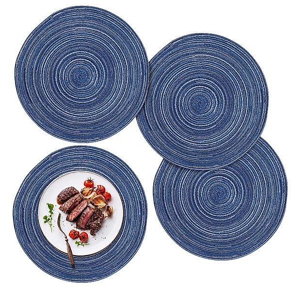 Coonoor Platzset 4er Set runde Platzdeckchen, günstig online kaufen