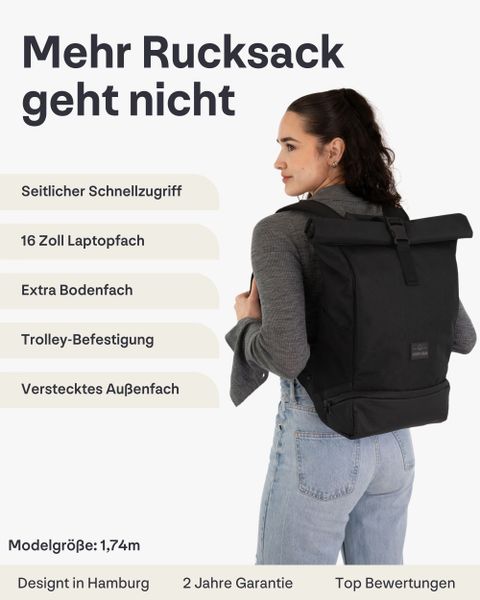 Johnny Urban Cityrucksack Allen Medium Rolltop günstig online kaufen