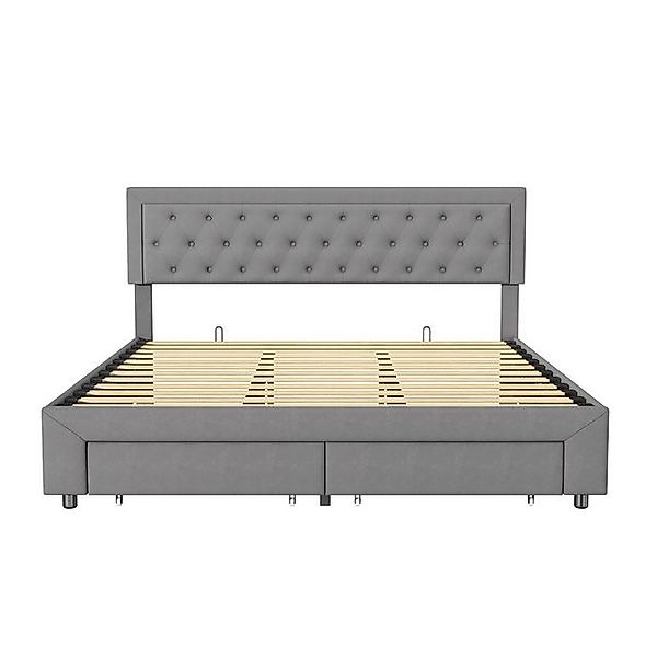 Furnishings Home Stauraumbett Doppelbett Polsterbett, Mit 2 Schubladen + Be günstig online kaufen