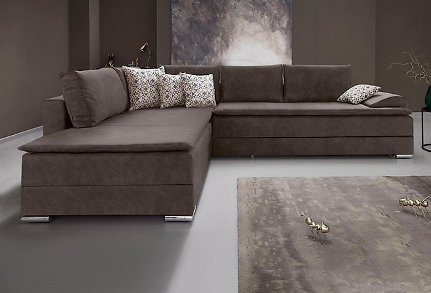 INOSIGN Ecksofa »Boxspringbett Night & Day L-Form mit Dauer-Schlaffunktion günstig online kaufen