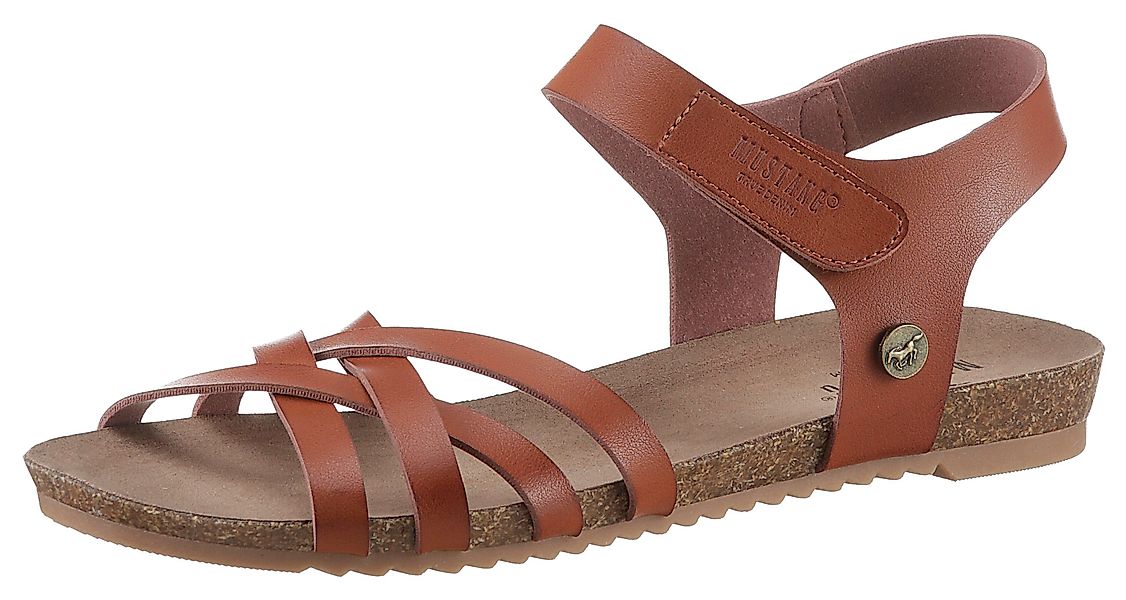 Mustang Shoes Riemchensandale, Sommerschuh, Sandalette, Klettschuh, günstig online kaufen