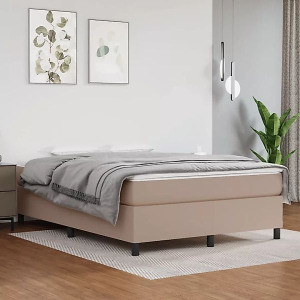 Vidaxl Boxspringbett Cappuccino-braun 140x200 Cm Kunstleder günstig online kaufen