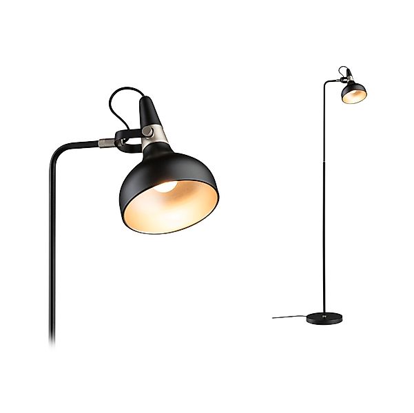 Paulmann "Stehleuchte Juna E14 max. 20W Schwarz matt/Champagner Metall" günstig online kaufen