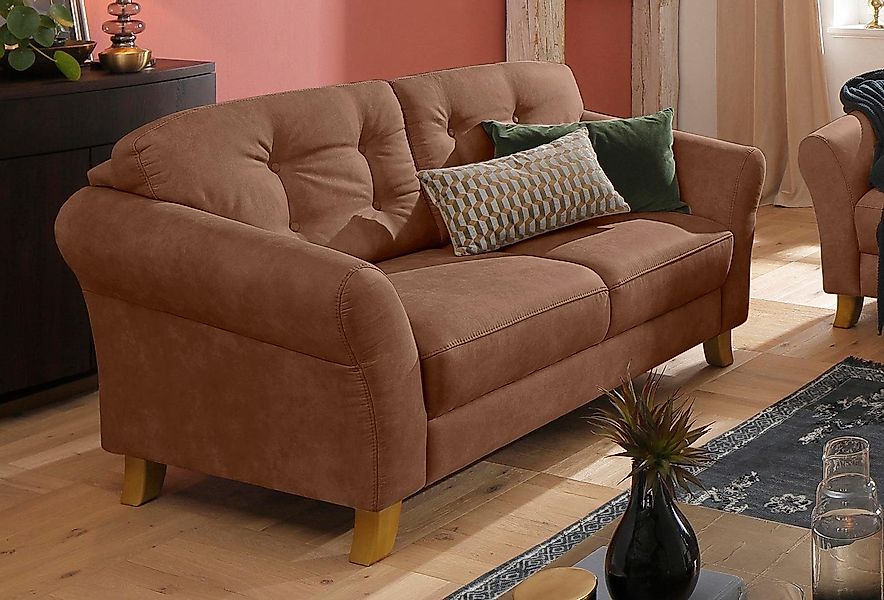 Home affaire 3-Sitzer "Trondheim" mit Federkern, Knopfheftung im Rücken günstig online kaufen