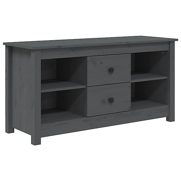 VidaXL TV-Schrank Grau 103x36,5x52 cm Massivholz Kiefür  Modell 3 günstig online kaufen