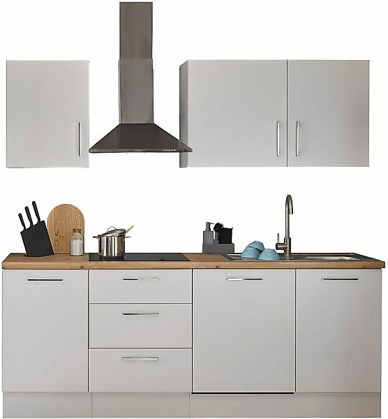 BASIC by Balculina Küchenzeile "Turin", Breite 220 cm, ohne E-Geräte, mit S günstig online kaufen