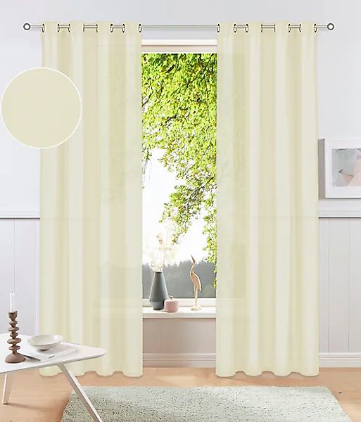 my home Vorhang »Raja«, (2 St.), 2er-Set, Bestseller, einfarbig, modern, pf günstig online kaufen