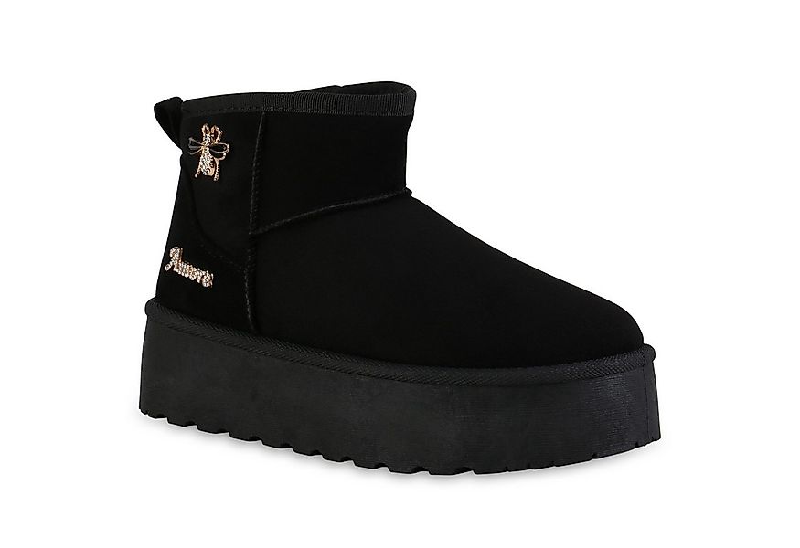 VAN HILL 841462 Winterstiefelette Damen Warm Gefütterte Winter Boots Stiefe günstig online kaufen