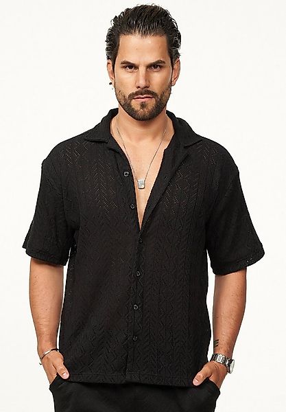 CARISMA Kurzarmhemd für Herren im Vintage Summer-Look im Crochet-Stil Kurza günstig online kaufen