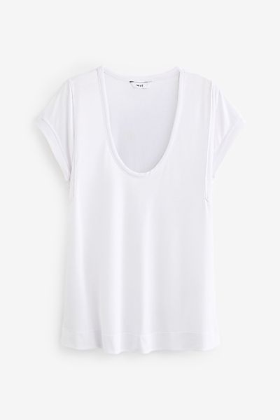 Next T-Shirt Kurzärmliges T-Shirt mit U-Ausschnitt günstig online kaufen