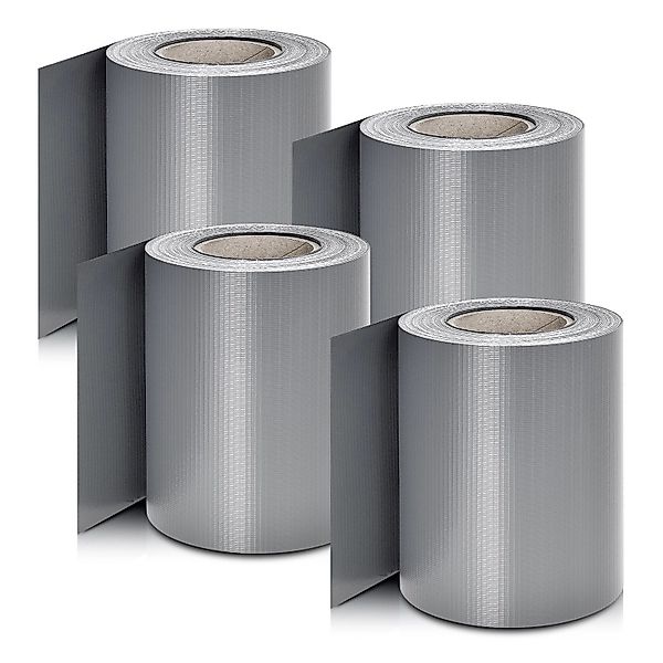 Juskys PVC Sichtschutzstreifen 4er Set Hellgrau günstig online kaufen