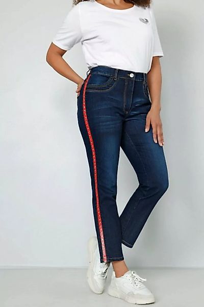 MIAMODA Regular-fit-Jeans Jeans Slim Fit Ziernietenstreifen 5-Pocket günstig online kaufen