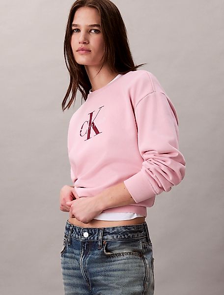 Calvin Klein Jeans Sweatshirt "LS MNLG FRNCH TRRY R", Mit Rundhalsausschnit günstig online kaufen