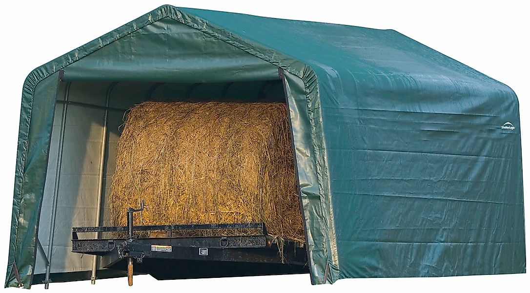 ShelterLogic Foliengerätehaus "Folien-Weidezelt, Zeltgarage" Grün, 610x380x günstig online kaufen