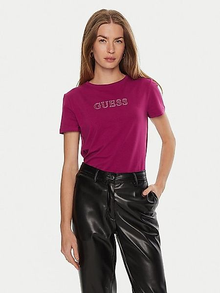 Guess T-Shirt - basic T-Shirt - Shirt kurzarm Damen - T-Shirt mit Strass Lo günstig online kaufen