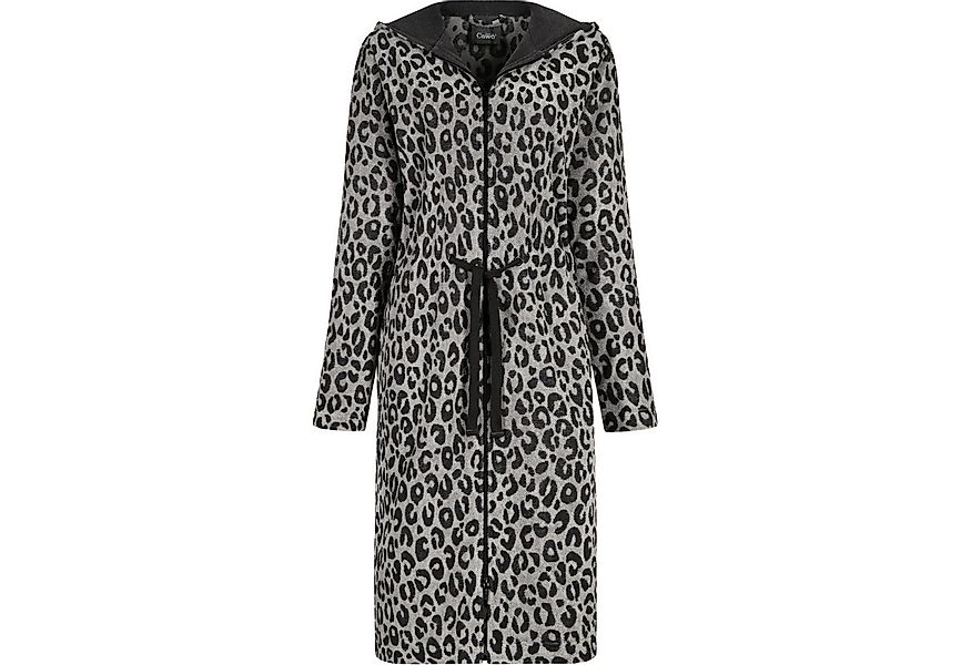 Cawö Home Damenbademantel Two-Tone Leo 851 Kurzmantel mit Kapuze Frottier, günstig online kaufen