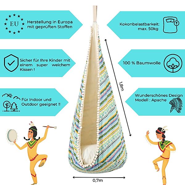 Rainbow Kids Hängesessel Kokon Hängematte Kinder günstig online kaufen