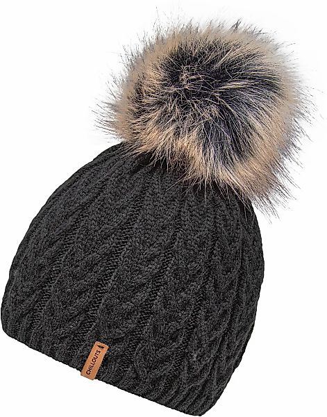 chillouts Bommelmütze "Tabea Hat", mit abnehmbarem Kunstfell-Bommel günstig online kaufen