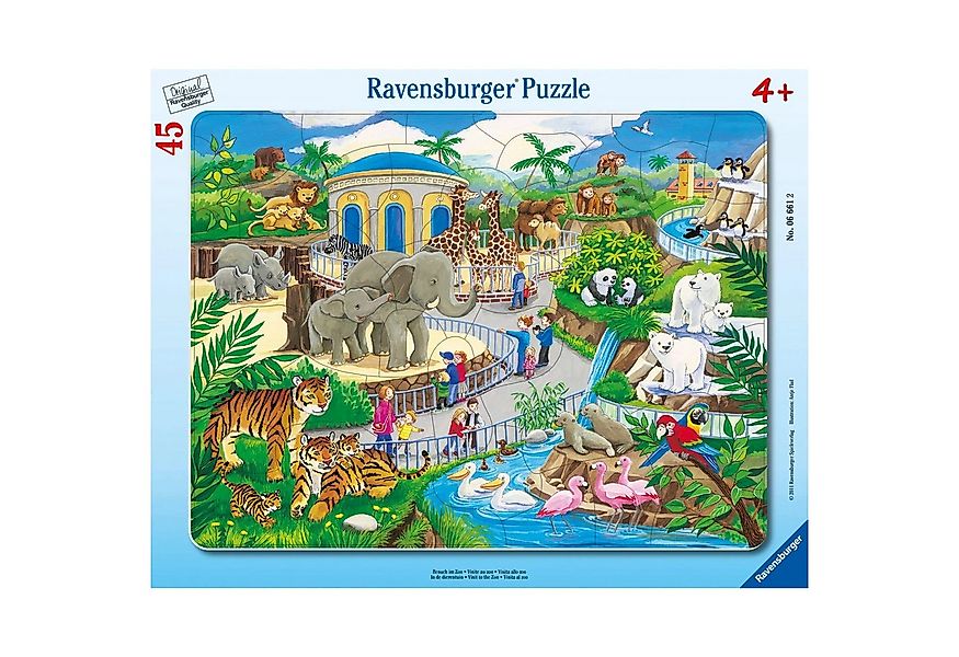 Ravensburger Puzzle Besuch im Zoo. Rahmenpuzzle, Puzzleteile günstig online kaufen