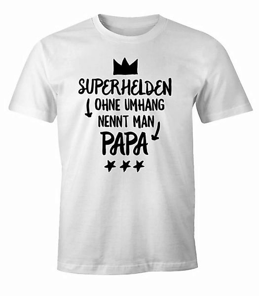 MoonWorks Print-Shirt Herren T-Shirt "Superhelden ohne Umhang nennt man Pap günstig online kaufen