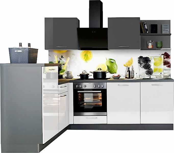 KOCHSTATION Winkelküche ""KS-Jena", vormontiert, Stellbreite 245x175 cm", m günstig online kaufen