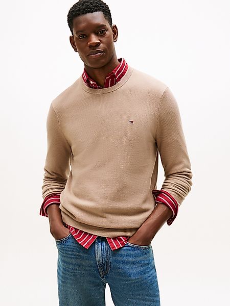 Tommy Hilfiger Rundhalspullover ESSENTIAL STRUCTURE CREW günstig online kaufen