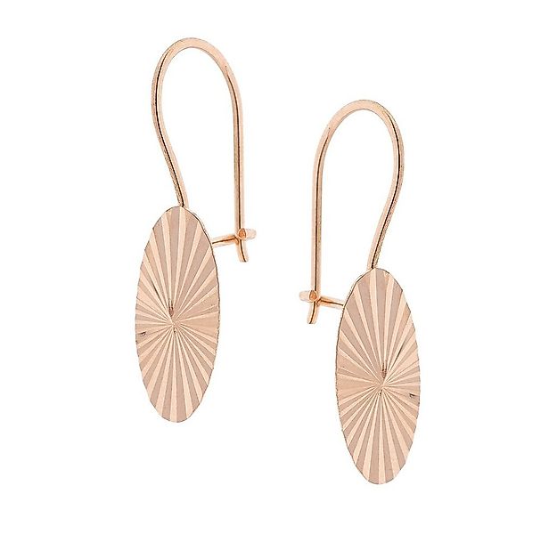 Golders Paar Ohrhänger Ohrringe aus 585 Rotgold mit Diamantschliff (2-tlg), günstig online kaufen