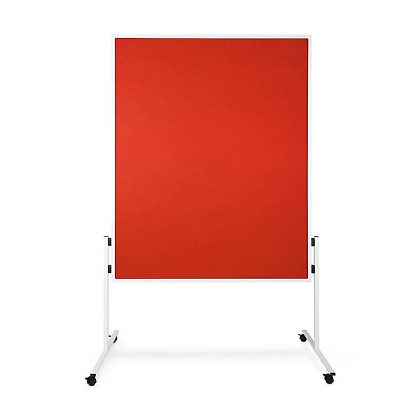 KARAT Filz Moderationstafel Einteilig und Flexibel mit Rollen Rot 150 x 120 günstig online kaufen