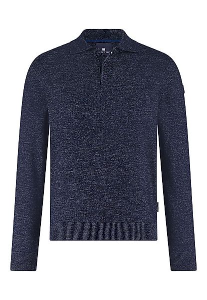 State Of Art Pullover mit Polokragen Melange Navy - Größe XL günstig online kaufen