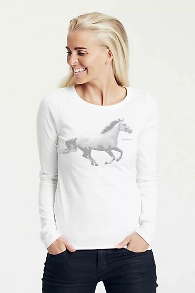 Bio-damen-langarmshirt Horsepower günstig online kaufen