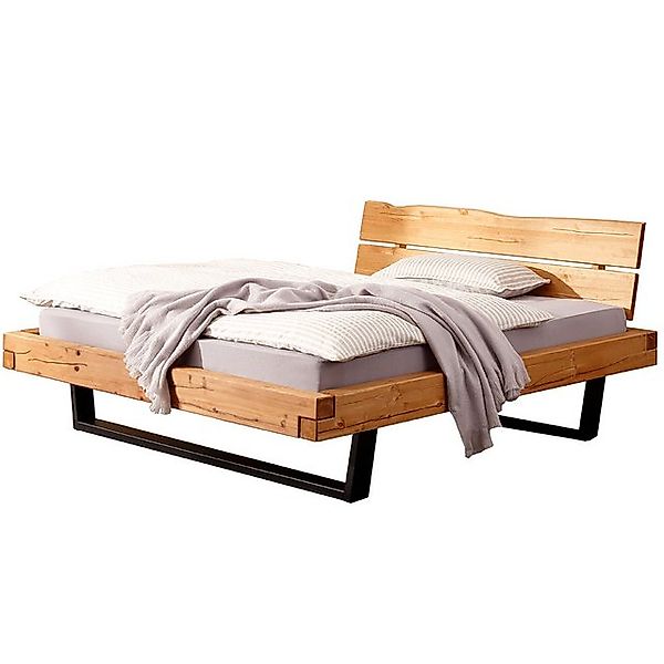 Lomadox Bett BRANTFORD-69, Liegefläche 160x200, Holzkopfteil, Kiefer massiv günstig online kaufen