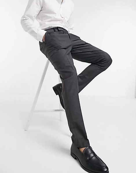 ASOS DESIGN – Enge, elegante Hose in Anthrazit-Grau günstig online kaufen