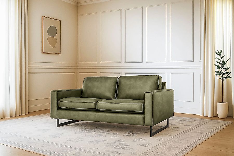 Home affaire 2-Sitzer "Pinto, 166 cm, Cord, Chenille, Lederoptik" mit Keder günstig online kaufen