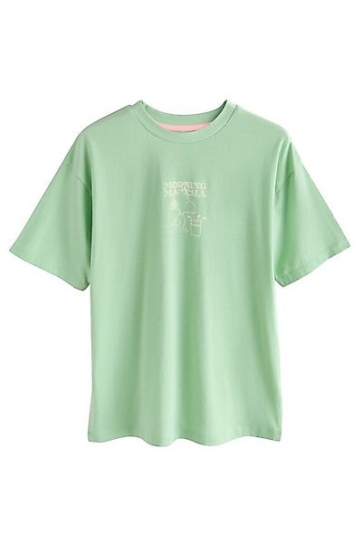 Next T-Shirt Lizenziertes Rundhals-T-Shirt, Snoopy Matcha (1-tlg) günstig online kaufen