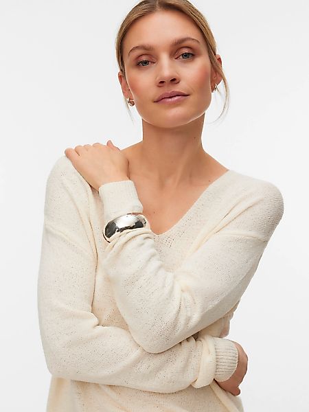 Vero Moda Strickpullover "VMCHARITY LS V-NECK PULLOVER NOOS" günstig online kaufen