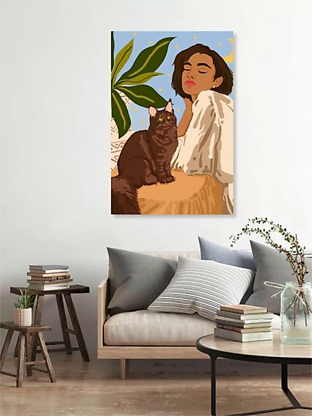 Poster / Leinwandbild - Proud Cat Mama günstig online kaufen