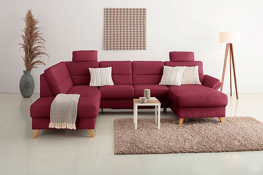 Home affaire "Westerland U-Form" Federkern, wahlweise Bettfunktion, Staurau günstig online kaufen